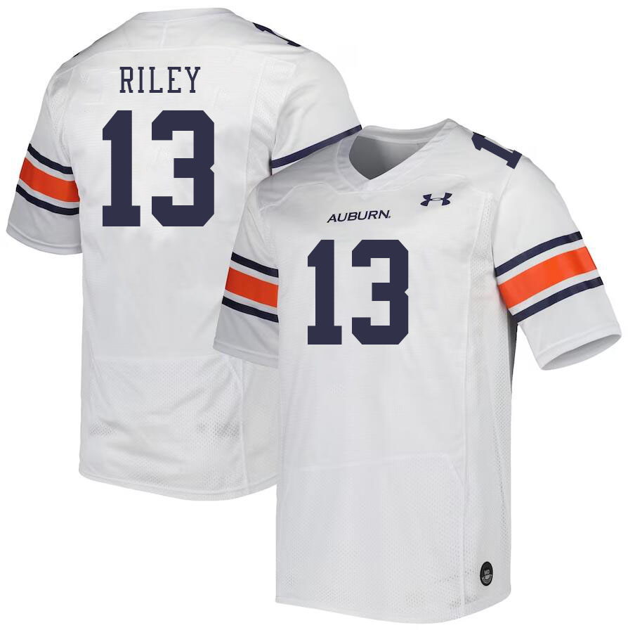 Men's Auburn Tigers #13 Cam Riley White 2023 College Stitched Football Jersey